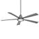 54" Minka Aire Cone Silver Wet Rated LED Ceiling Fan with Remote