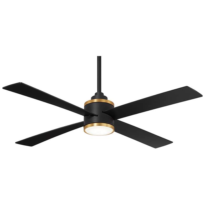 Image 3 54" Minka Aire Falco Coal and Brass LED Indoor Ceiling Fan