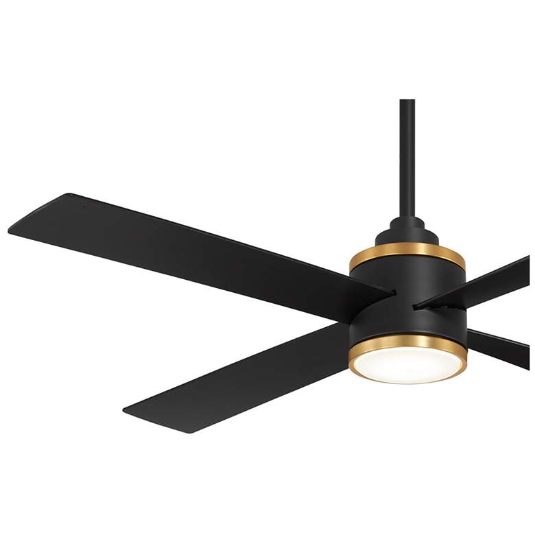 Image 6 54" Minka Aire Falco Coal and Brass LED Indoor Ceiling Fan more views