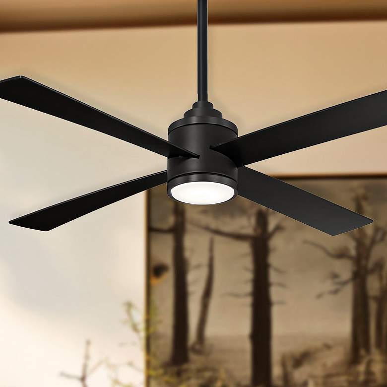 Image 1 54" Minka Aire Falco Coal Black LED Indoor Ceiling Fan