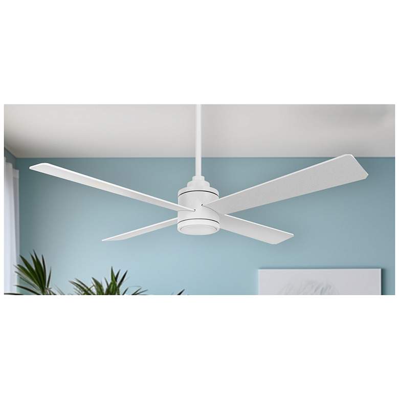 Image 6 54" Minka Aire Falco Flat White LED Indoor Ceiling Fan more views
