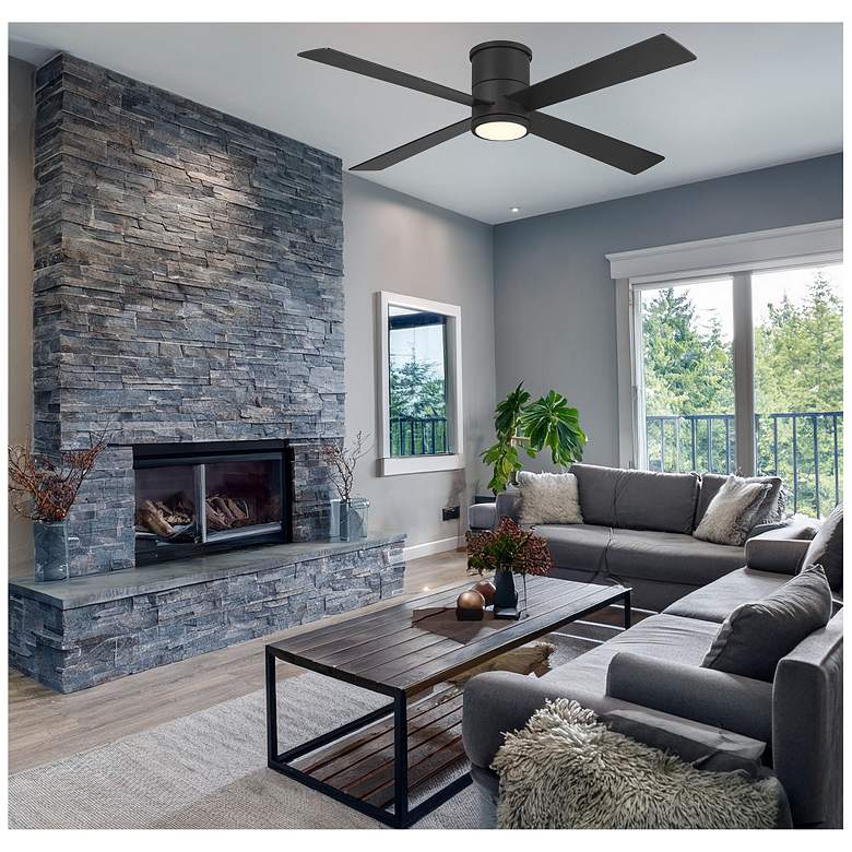 Image 5 54" Minka Aire Falco Flush Coal Black LED Ceiling Fan more views