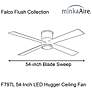 7_54" Minka Aire Falco Flush Coal Black LED Ceiling Fan more views
