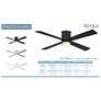 54" Minka Aire Falco Flush Coal Black LED Ceiling Fan
