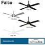 54" Minka Aire Falco Flush Coal Black LED Ceiling Fan
