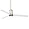 54" Minka Aire Gear Brushed Steel/Flat White LED Ceiling Fan