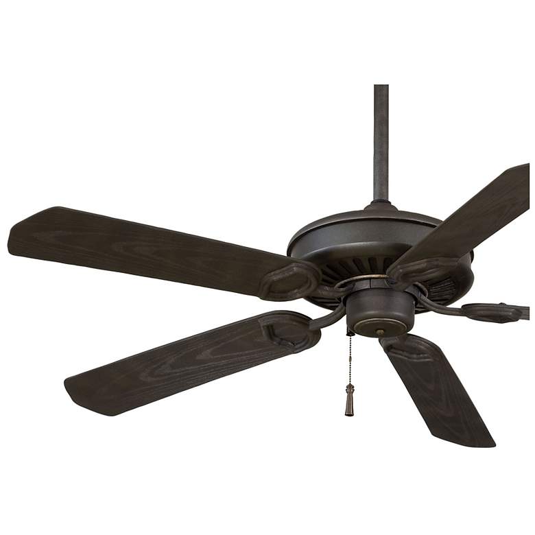 Image 3 54" Minka Aire Iron Sundowner Outdoor Ceiling Fan with Pull Chain more views
