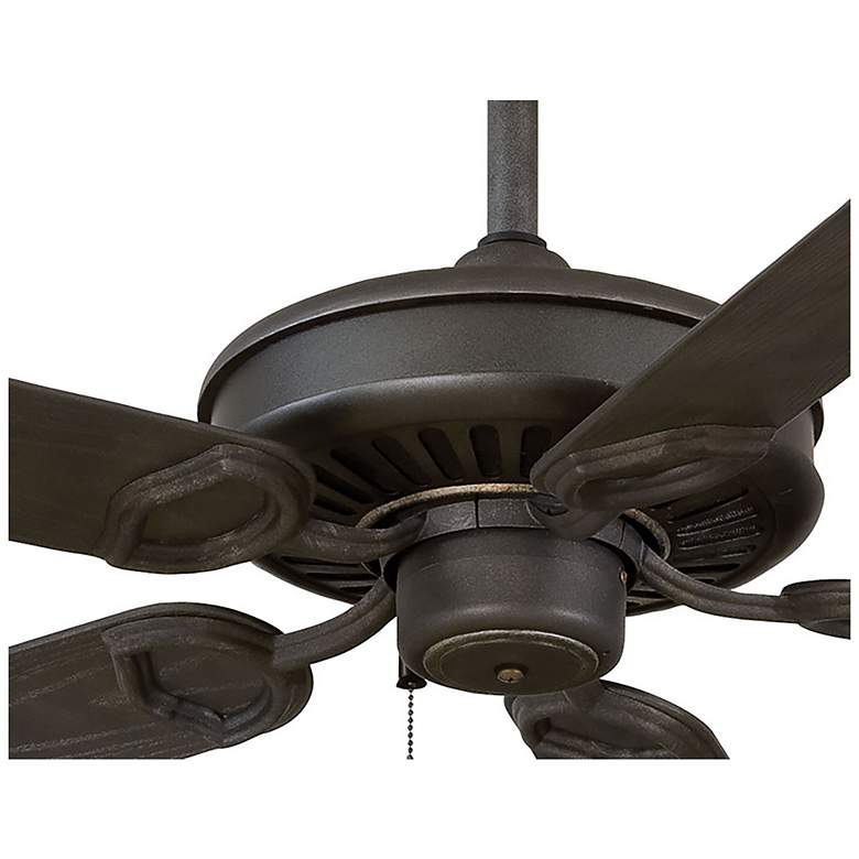 Image 4 54" Minka Aire Iron Sundowner Outdoor Ceiling Fan with Pull Chain more views