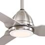 54" Minka Aire Java Brushed Nickel Wet Ceiling Fan with Remote Control