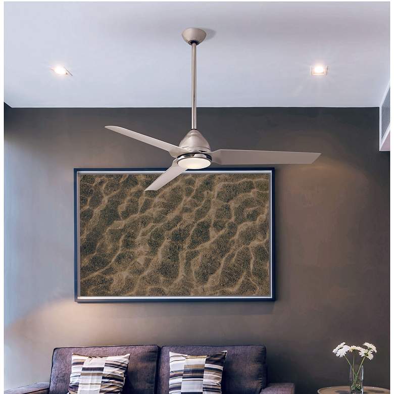 Image 6 54" Minka Aire Java Brushed Nickel Wet Ceiling Fan with Remote Control more views