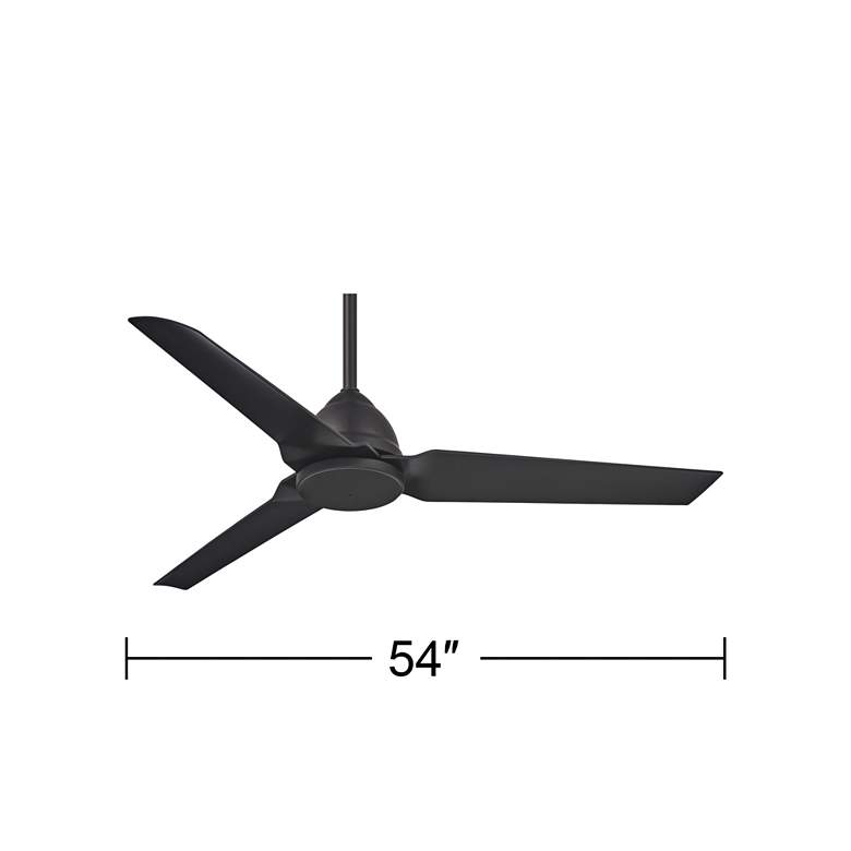 Image 5 54" Minka Aire Java Coal Black Wet Rated Ceiling Fan with Remote more views