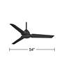 54" Minka Aire Java Coal Black Wet Rated Ceiling Fan with Remote