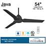 7_54" Minka Aire Java Coal Black Wet Rated Ceiling Fan with Remote more views