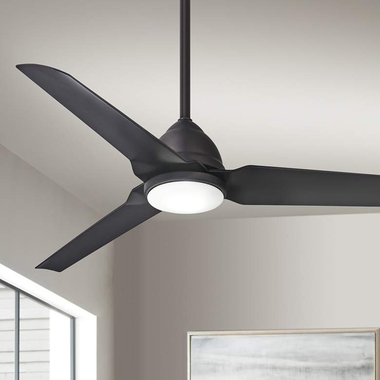 54&quot; Minka Aire Java Coal Indoor-Outdoor LED Ceiling Fan with Remote