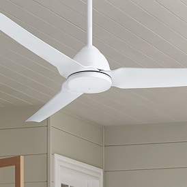 Image1 of 54" Minka Aire Java Flat White Wet Rated Ceiling Fan with Remote