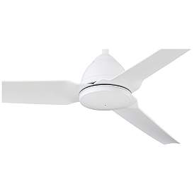 Image5 of 54" Minka Aire Java Flat White Wet Rated Ceiling Fan with Remote more views
