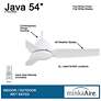7_54" Minka Aire Java Flat White Wet Rated Ceiling Fan with Remote more views