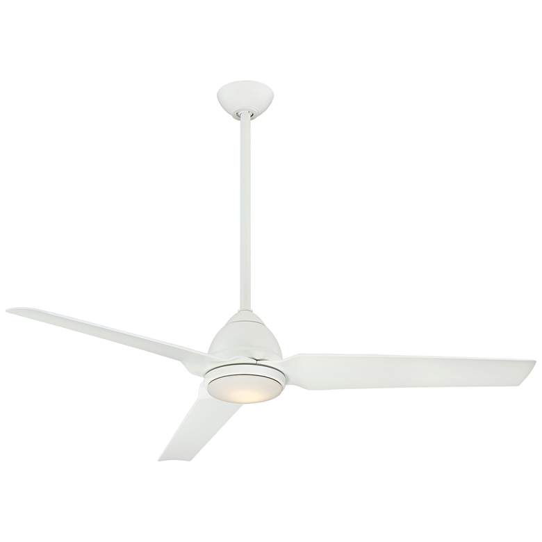 Image 2 54 inch Minka Aire Java Flat White Wet Rated LED Ceiling Fan with Remote