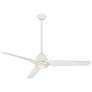 54" Minka Aire Java Flat White Wet Rated LED Ceiling Fan with Remote