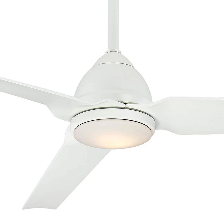 Image 3 54" Minka Aire Java Flat White Wet Rated LED Ceiling Fan with Remote more views