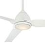 54" Minka Aire Java Flat White Wet Rated LED Ceiling Fan with Remote