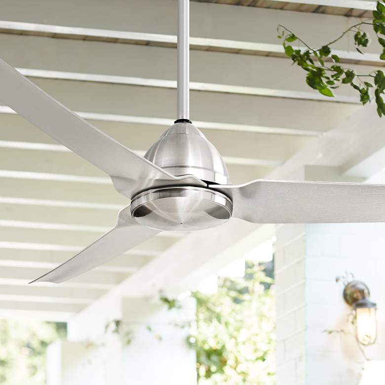 Image 1 54 inch Minka Aire Java Nickel Wet Location Modern Ceiling Fan with Remote