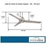 5_54" Minka Aire Java Nickel Wet Location Modern Ceiling Fan with Remote more views
