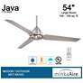 7_54" Minka Aire Java Nickel Wet Location Modern Ceiling Fan with Remote more views