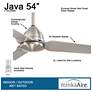 54" Minka Aire Java Nickel Wet Location Modern Ceiling Fan with Remote