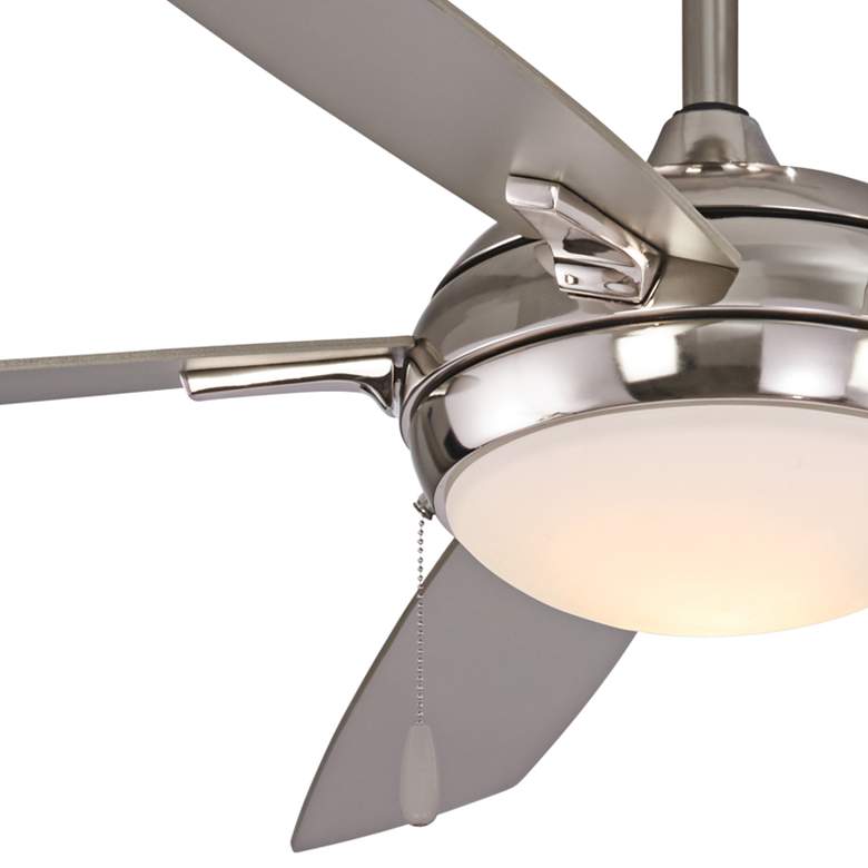 Image 3 54 inch Minka Aire Lun-Aire Brushed Nickel Pull Chain LED Ceiling Fan more views