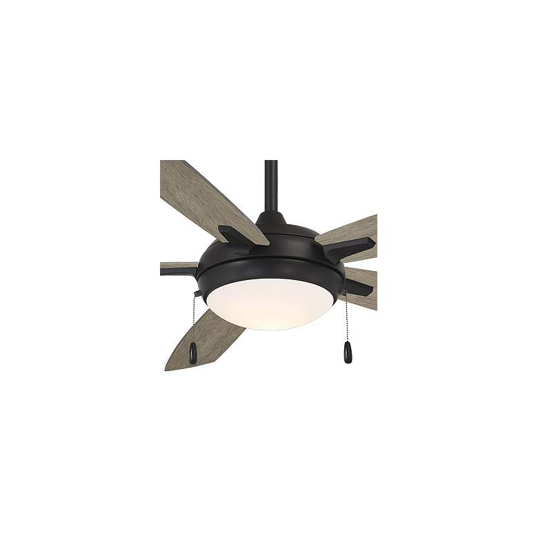 Image 3 54" Minka Aire Lun-Aire Coal and Gray LED Ceiling Fan with Pull Chain more views