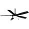 54" Minka Aire Lun-Aire Coal Black LED Ceiling Fan with Pull Chain
