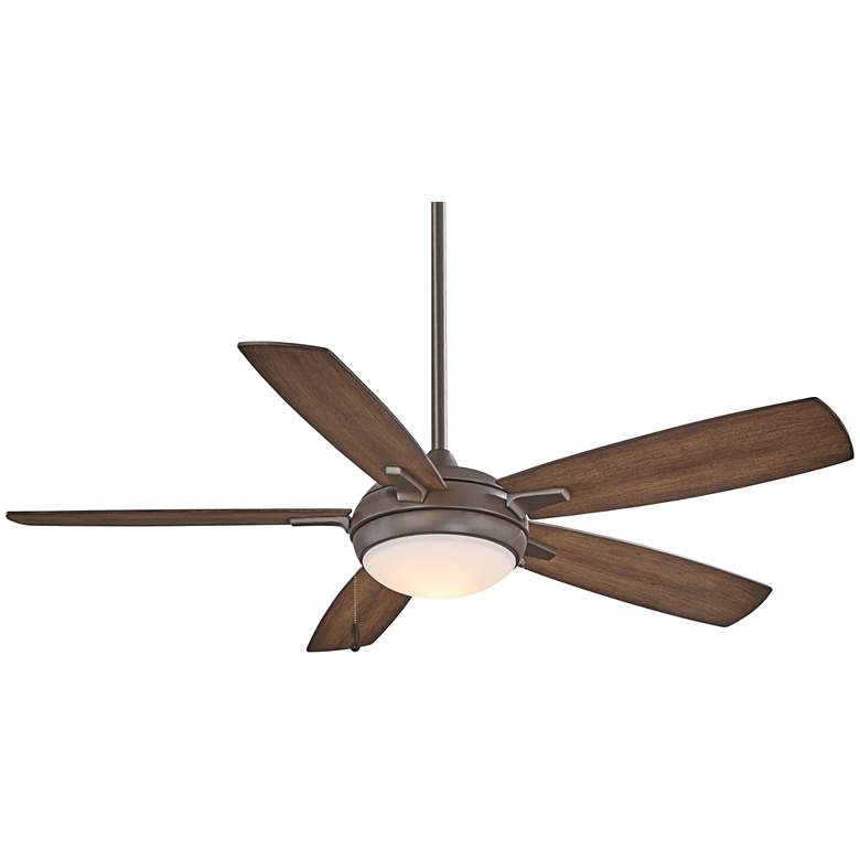 Image 2 54 inch Minka Aire Lun-Aire Oil Rubbed Bronze LED Pull Chain Ceiling Fan