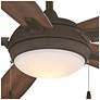 Thumbnail3 of 54" Minka Aire Lun-Aire Oil Rubbed Bronze LED Pull Chain Ceiling Fan more views