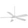 54" Minka Aire Lun-Aire White LED Ceiling Fan with Pull Chain