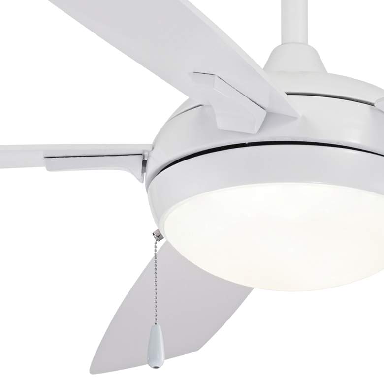 Image 3 54 inch Minka Aire Lun-Aire White LED Ceiling Fan with Pull Chain more views