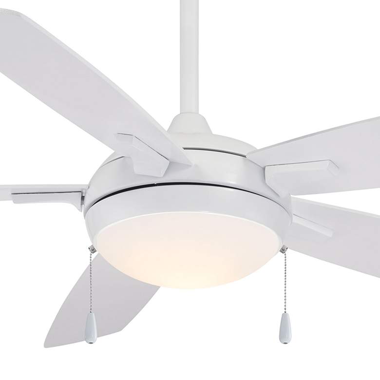 Image 3 54 inch Minka Aire Lun-Aire White LED Ceiling Fan with Pull Chain more views