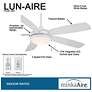 5_54" Minka Aire Lun-Aire White LED Ceiling Fan with Pull Chain more views