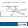 6_54" Minka Aire Lun-Aire White LED Ceiling Fan with Pull Chain more views