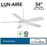 7_54" Minka Aire Lun-Aire White LED Ceiling Fan with Pull Chain more views