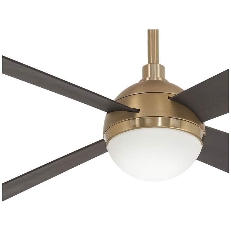 Image 3 54 inch Minka Aire Orb Brushed Brass LED Ceiling Fan with Remote Control more views