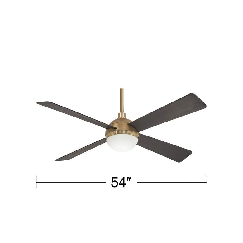 Image 6 54 inch Minka Aire Orb Brushed Brass LED Ceiling Fan with Remote Control more views