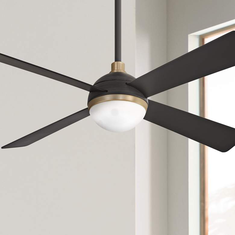 54&quot; Minka Aire Orb Brushed Carbon LED Ceiling Fan with Remote Control