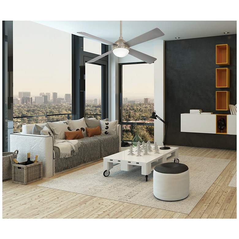 Image 6 54" Minka Aire Orb Brushed Steel LED Ceiling Fan with Remote more views