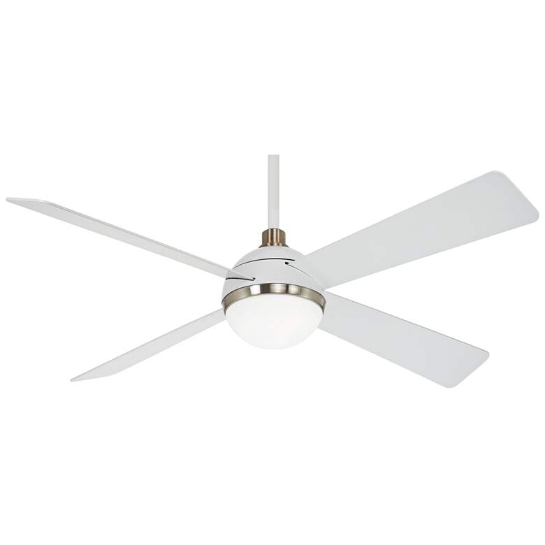 Image 2 54 inch Minka Aire Orb Flat White LED Ceiling Fan with Remote