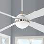 54" Minka Aire Orb LED Flat White Indoor Ceiling Fan with Remote