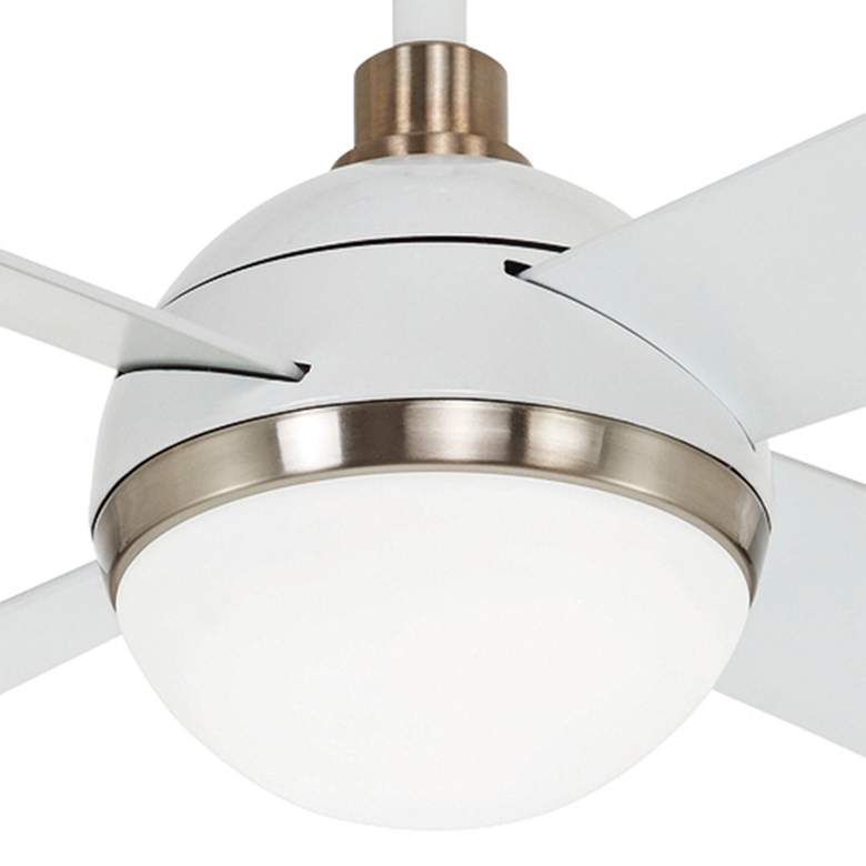 Image 3 54" Minka Aire Orb LED Flat White Indoor Ceiling Fan with Remote more views