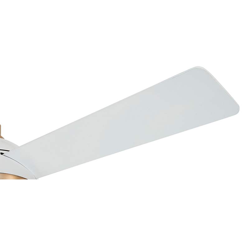 Image 4 54" Minka Aire Orb White and Brass LED Ceiling Fan with Remote Control more views