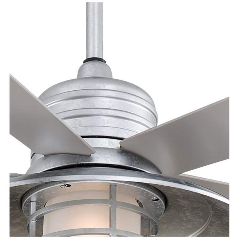 Image 6 54" Minka Aire Rainman Galvanized Wet Rated LED Fan with Wall Control more views
