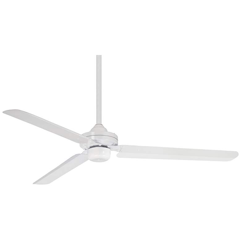 Image 2 54 inch Minka Aire Steal Flat White Ceiling Fan with Wall Control